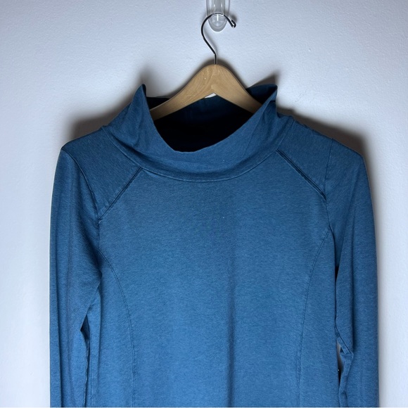 Toad & Co Aurora Cowl Neck Active Dress - Large Turtle Neck Stretchy Tunic - Picture 2 of 6